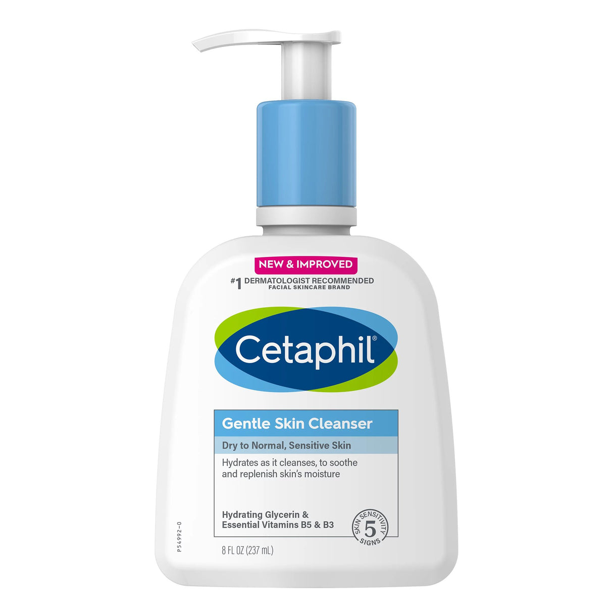 Facial Cleanser Cetaphil Gentle Skin Cleanser Lotion 8 oz. Pump Bottle Unscented