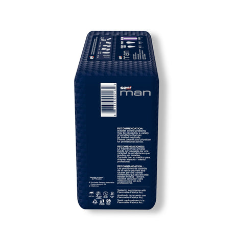 Bladder Control Pad Seni® Man Fit 3-1/2 X 15-7/10 Inch Moderate Absorbency Super Absorbent Core One Size Fits Most - BeHope