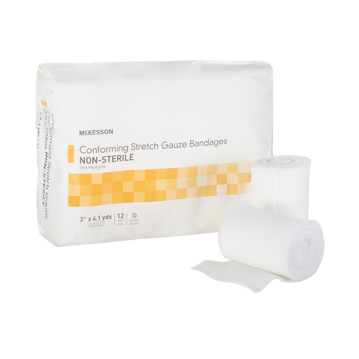 Conforming Bandage McKesson 3 Inch X 4-1/10 Yard NonSterile 12 per Pack - BeHope