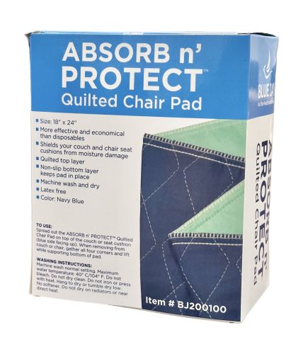 Reusable Absorbent Chair Pad 18  x 24   Pk/2  by Blue Jay