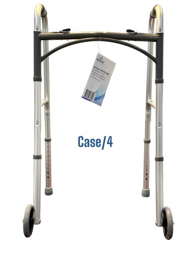 Déambulateur pliable en aluminium à 2 boutons avec 5 roues Cs4