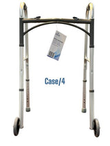 Déambulateur pliable en aluminium à 2 boutons avec 5 roues Cs4