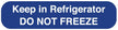 Pre-Printed Label UAL™ Auxiliary Label Blue Paper Keep in Refrigerator DO NOT FREEZE Temperature Control 3/8 X 1-5/8 Inch - BeHope
