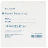 Patient Belongings Bag McKesson 4 X 20 X 20 Inch Polyethylene Drawstring Closure White - BeHope