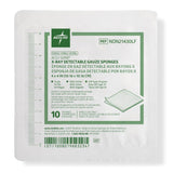 Gauze Sponge Medline 4 X 4 Inch 16-Ply Sterile X-Ray Detectable 10 per Tray - BeHope