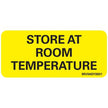 Pre-Printed Label MedVision® Auxiliary Label Yellow Paper STORE AT ROOM TEMPERATURE Black Safety and Instructional 1 X 2-1/4 Inch - BeHope