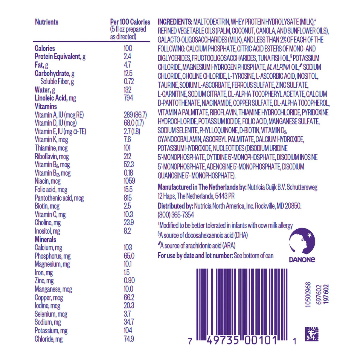Infant Formula Pepticate™ Unflavored 13.2 oz. Can Powder Cow's Milk Allergy - BeHope