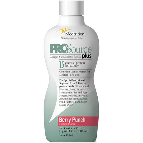 Oral Supplement ProSource® Plus Berry Punch Flavor Liquid 30 oz. Bottle - BeHope