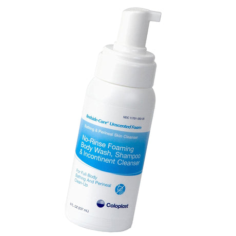 Rinse-Free Shampoo and Body Wash Bedside-Care® 8.1 oz. Pump Bottle Unscented - BeHope