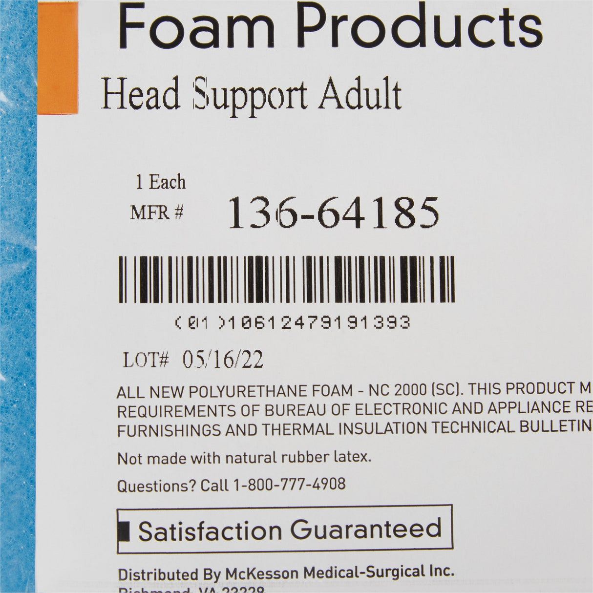 Head Positioner McKesson 9 W X 8 L X 4-1/2 H Inch Foam Freestanding - BeHope