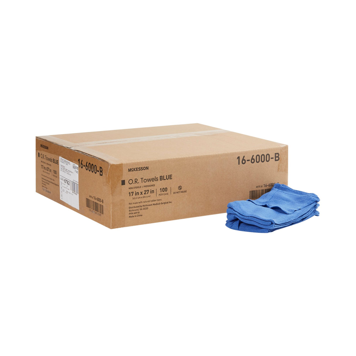 O.R. Towel McKesson 17 W X 27 L Inch Blue NonSterile - BeHope