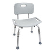 Bath Bench McKesson Without Arms Aluminum Frame Removable Backrest 19-1/4 Inch Seat Width 300 lbs. Weight Capacity - BeHope