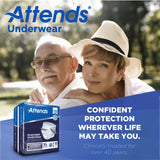 Unisex Adult Absorbent Underwear Attends Overnight Pull On with Tear Away Seams X-Large Disposable Heavy Absorbency
