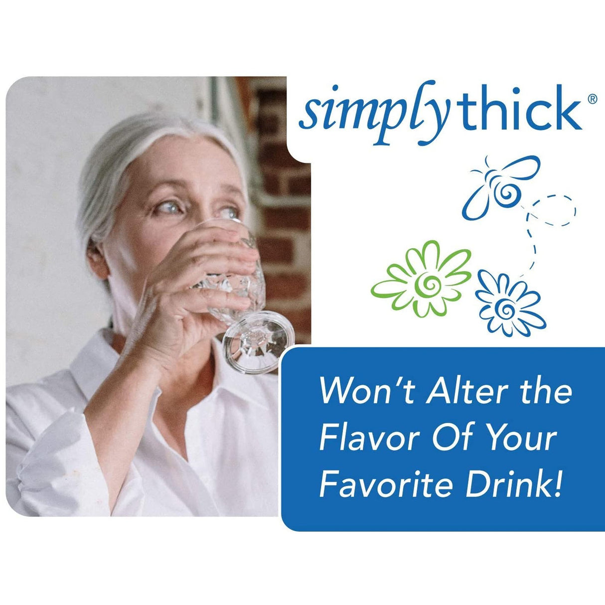 Food and Beverage Thickener SimplyThick® Easy Mix 96 Gram Individual Packet Unflavored Gel IDDSI Level 3 Moderately Thick/Liquidized - BeHope