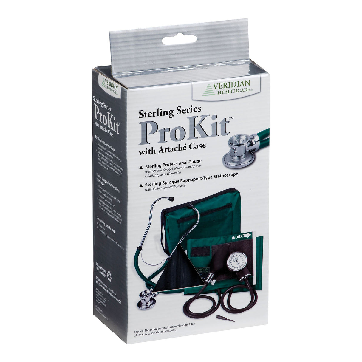 Reusable Aneroid / Stethoscope Set Veridian 27.9 to 41.6 cm Adult Cuff Dual Head General Exam Stethoscope - BeHope