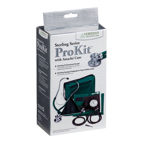Reusable Aneroid / Stethoscope Set Veridian 27.9 to 41.6 cm Adult Cuff Dual Head General Exam Stethoscope - BeHope