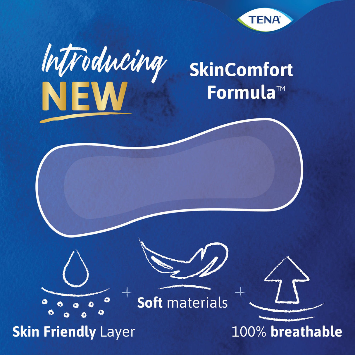 Bladder Control Pad TENA Sensitive Care Ultra Thin Light 10 Inch Length Light Absorbency Dry-Fast Core One Size Fits Most