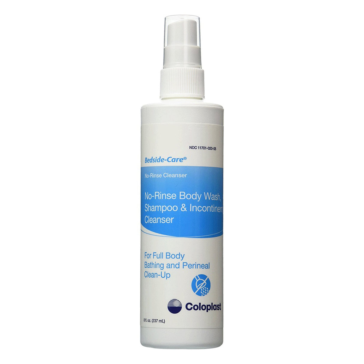 Rinse-Free Shampoo and Body Wash Bedside-Care® 8.1 oz. Spray Bottle Unscented - BeHope