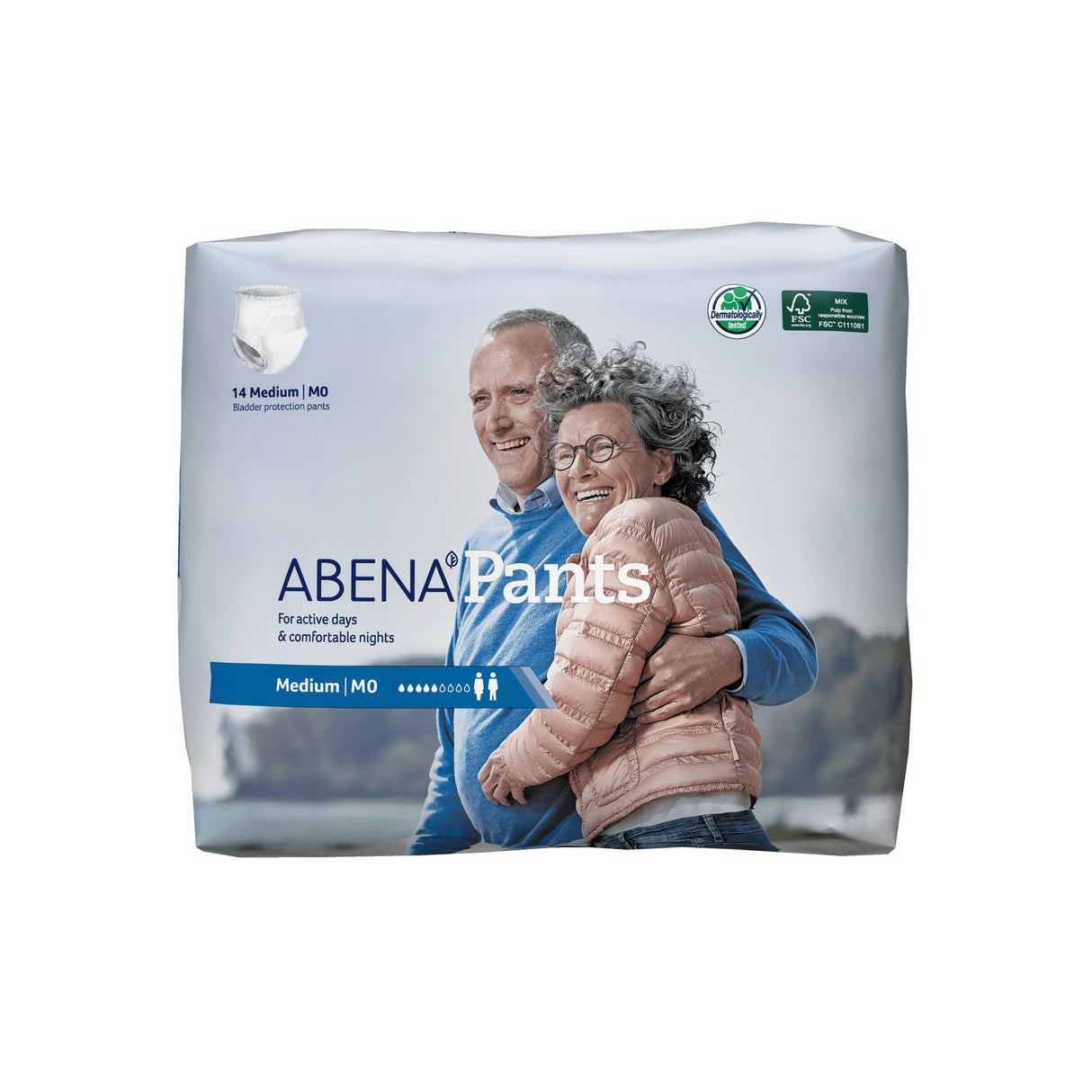 Unisex Adult Absorbent Underwear Abena Pants Pull On with Tear Away Seams Medium Disposable Moderate Absorbency