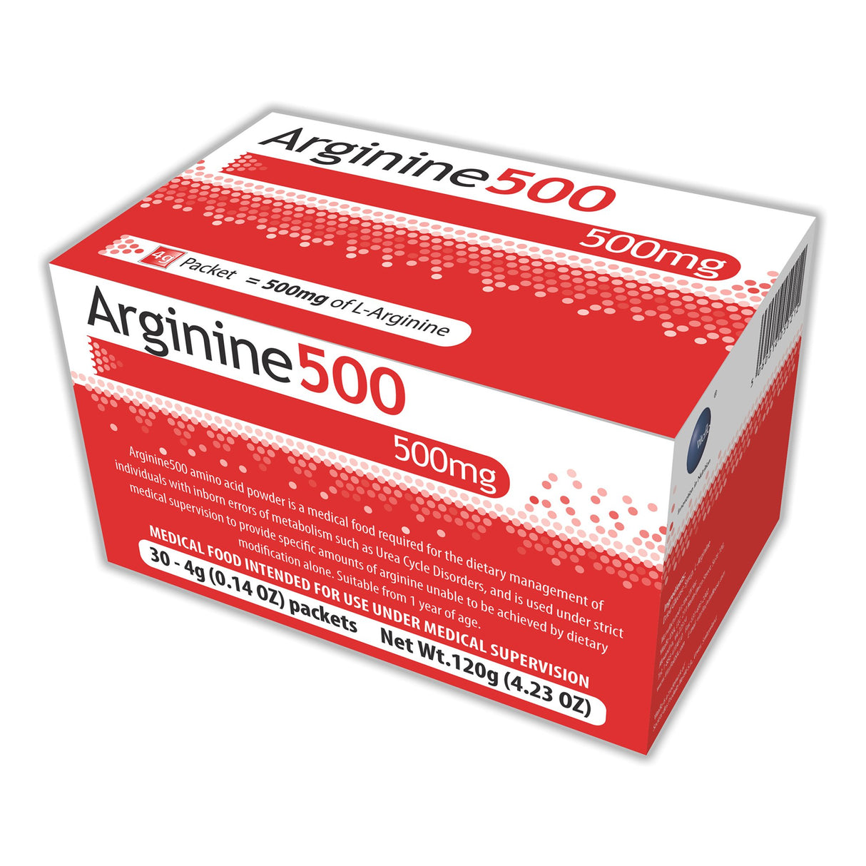 Oral Supplement Arginine 500 Unflavored Powder 4 Gram Individual Packet