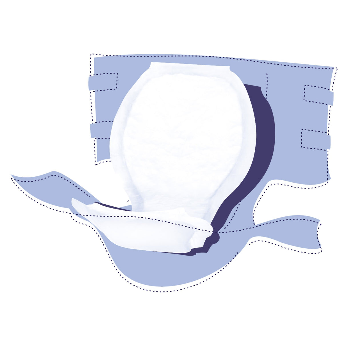 Booster Pad Seni® 25 Inch Length Moderate Absorbency Super Absorbent Core One Size Fits Most - BeHope