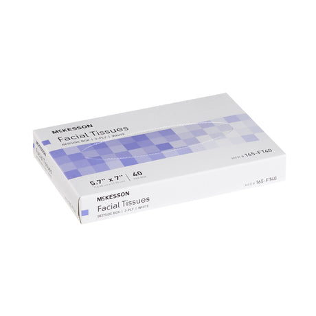 Facial Tissue McKesson White 5-7/10 X 7 Inch 40 Count - BeHope