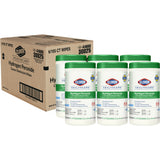 Surface Disinfectant Cleaner Clorox Healthcare® Premoistened Hydrogen Peroxide Based Manual Pull Wipe 155 Count Canister Unscented NonSterile - BeHope