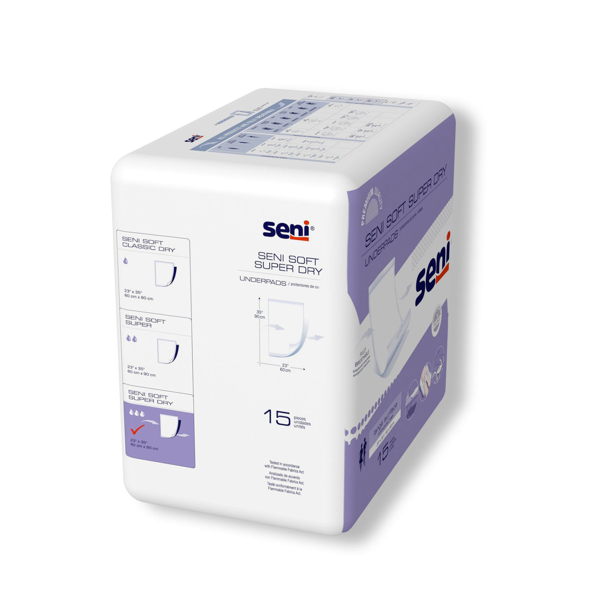 Disposable Underpad Seni® Soft Super Dry 23 X 35 Inch Cellulose Pulp Light Absorbency - BeHope