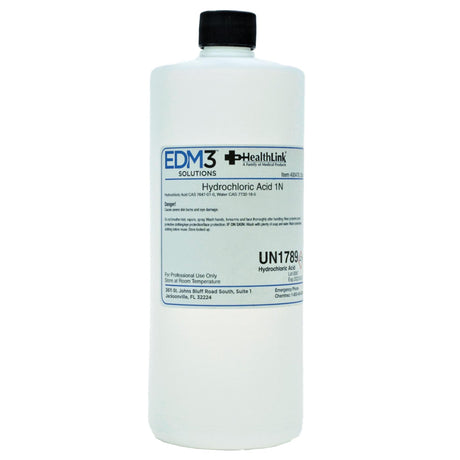 Chemistry Reagent Hydrochloric Acid ACS Grade 3.65% / 1.0 N 32 oz. - BeHope