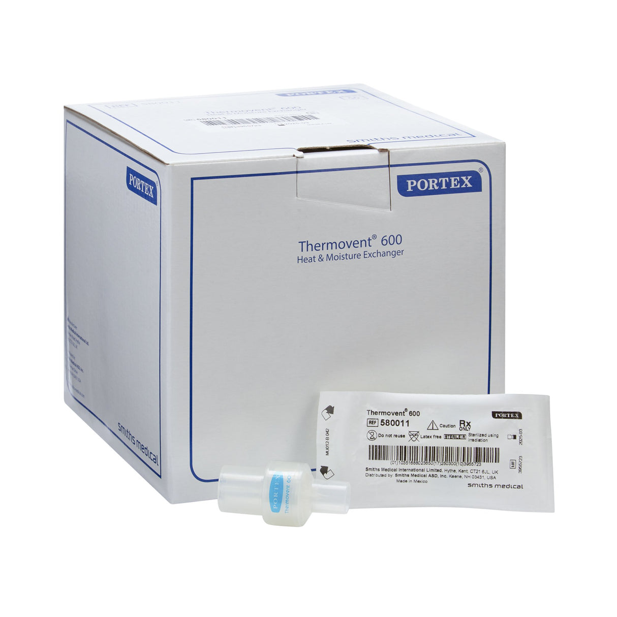 Heat and Moisture Exchanger Portex 27 mg H2O @ VT 500mL 2.9 cm @ 60 LPM