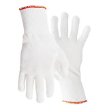 Cut Resistant Glove Liner Scepter Full-Finger Polyester / Stainless Steel White Medium - BeHope