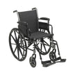 Lightweight Wheelchair McKesson Dual Axle Desk Length Arm Swing-Away Footrest Black Upholstery 18 Inch Seat Width Adult 300 lbs. Weight Capacity - BeHope