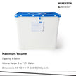 Pharmaceutical Waste Container McKesson Prevent® White Base 13-1/2 H X 17-3/10 W X 13 L Inch Vertical Entry 8 Gallon - BeHope