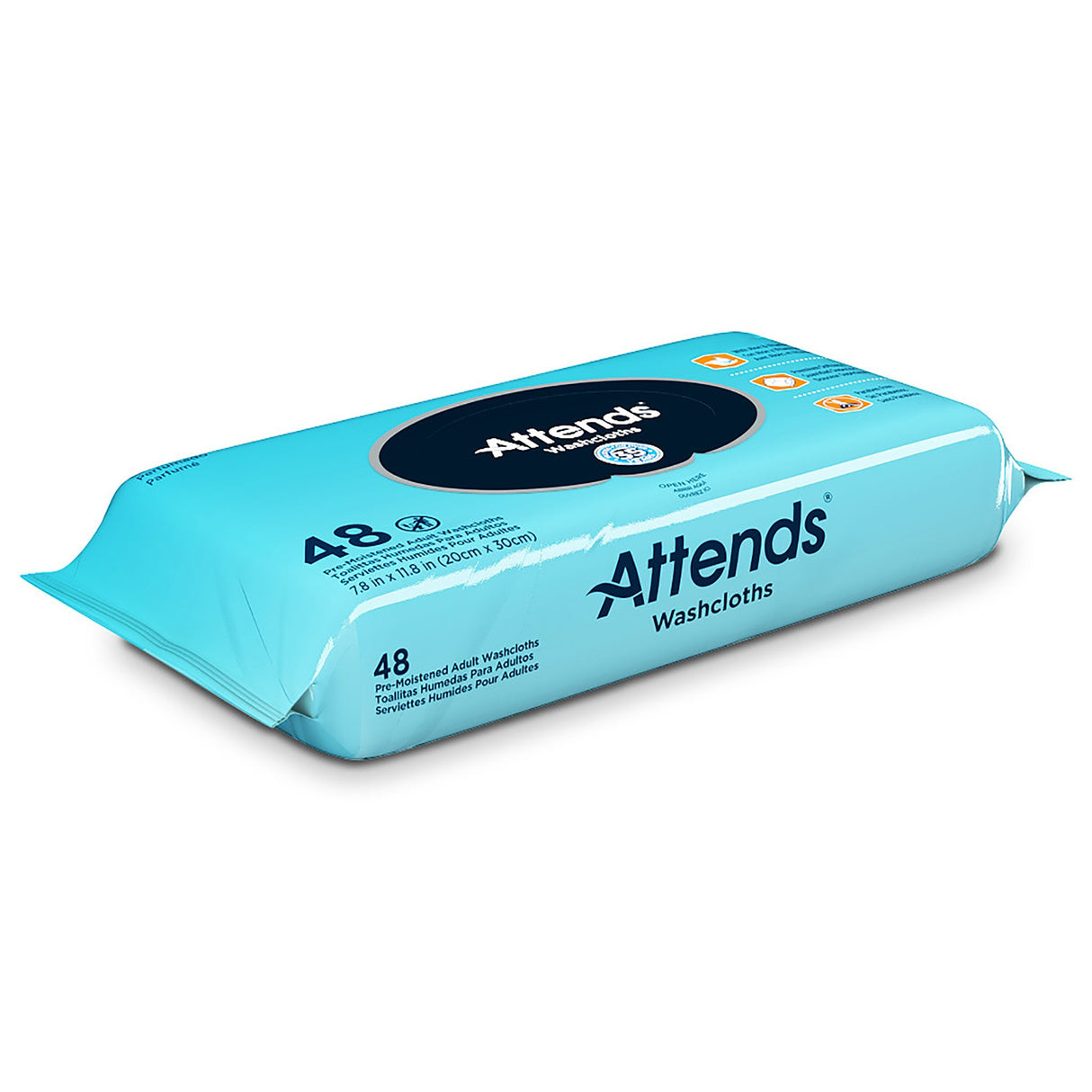 Personal Cleansing Wipe Attends® Soft Pack Unscented 48 Count - BeHope