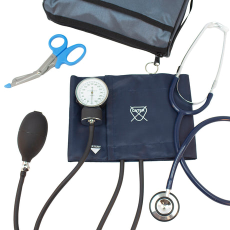 Reusable Aneroid / Stethoscope Set Proscope™ 23 to 33 cm Adult Cuff Dual Head General Exam Stethoscope Pocket Aneroid - BeHope