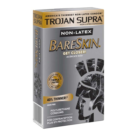 Condom Trojan® Supra Lubricated One Size Fits Most 6 per Pack - BeHope