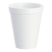 Insulated Drinking Cup Dart 10 oz. White Styrofoam Disposable - BeHope