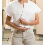 Exam Cape White One Size Fits Most Front / Back Opening Without Closure Unisex Disposable - BeHope