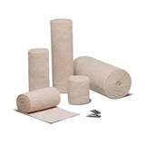 Elastic Bandage REB® LF 4 Inch X 5 Yard Clip Detached Closure Tan NonSterile Standard Compression - BeHope