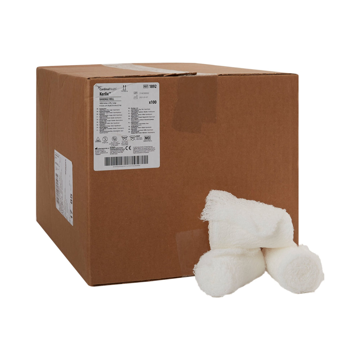 Fluff Bandage Roll Kerlix™ 4-1/2 Inch X 4-1/10 Yard 6-Ply NonSterile 100 per Pack - BeHope