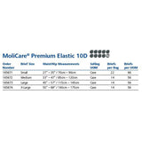 Unisex Adult Incontinence Brief MoliCare® Premium Elastic 10D Large Disposable Heavy Absorbency - BeHope