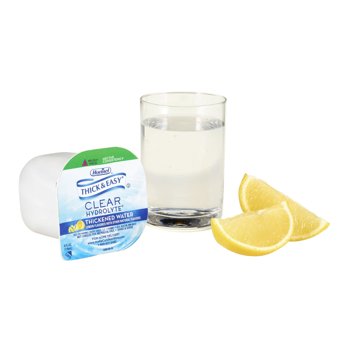 Thickened Water Thick & Easy® Hydrolyte® 4 oz. Portion Cup Lemon Flavor Liquid IDDSI Level 2 Mildly Thick - BeHope