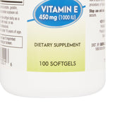 Vitamin Supplement McKesson Brand Vitamin E 1,000 IU Strength Softgel 100 per Bottle - BeHope