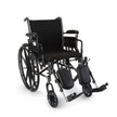 Lightweight Wheelchair McKesson Dual Axle Desk Length Arm Elevating Legrest Black Upholstery 18 Inch Seat Width Adult 300 lbs. Weight Capacity - BeHope