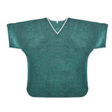 Patient Shirt 4/5X-Large Green / White Without Pockets Short Sleeve Unisex - BeHope