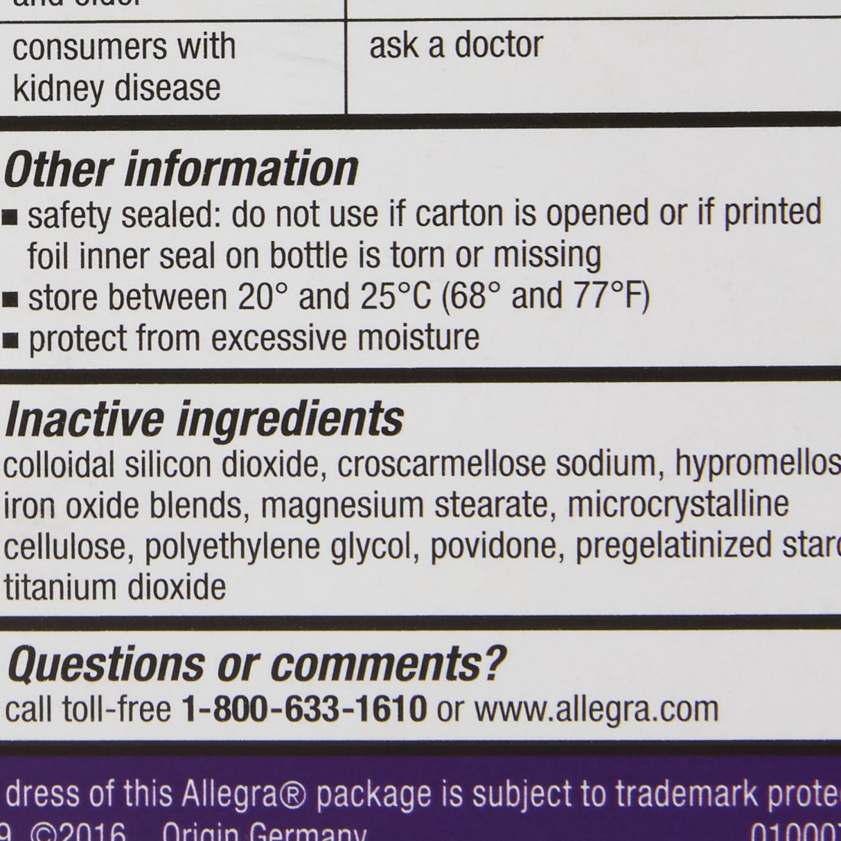 Allergy Relief Allegra 180 mg Strength Tablet 45 per Box - BeHope