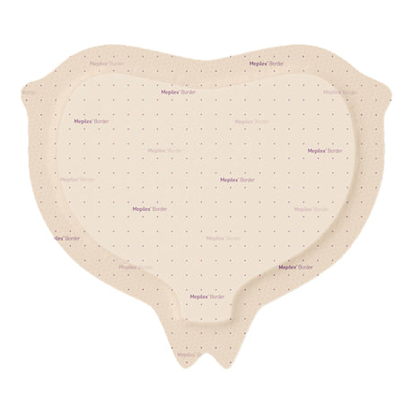Foam Dressing Mepilex® Border Sacrum 9-1/5 X 9-1/5 Inch With Border Film Backing Silicone Adhesive Sacral Sterile - BeHope