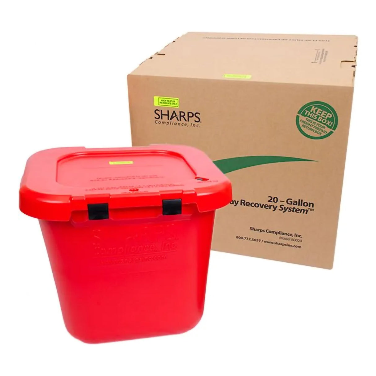 Mailback Chemotherapy Container TakeAway Recovery System Red Base 21-1/2 L X 21-1/4 W X 18-1/2 H Inch Horizontal Entry 20 Gallon