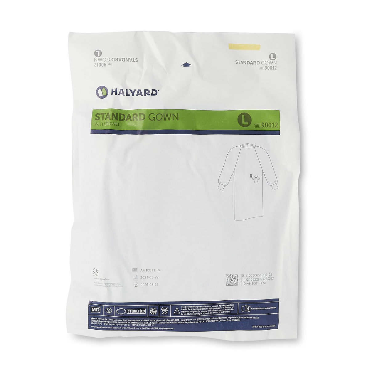 Non-Reinforced Surgical Gown with Towel Evolution 4 Large Blue Sterile Not Rated Disposable - BeHope