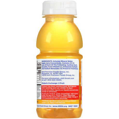 Thickened Beverage Thick-It® Clear Advantage® 8 oz. Bottle Apple Flavor Liquid IDDSI Level 3 Moderately Thick/Liquidized - BeHope